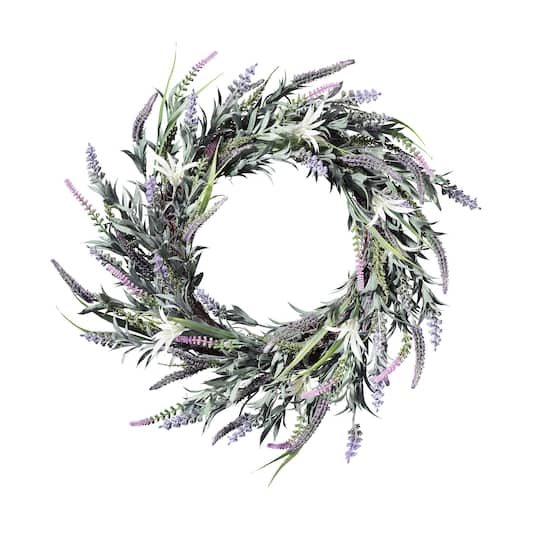 Haute Decor 24&#x22; Lavender Fields Wreath